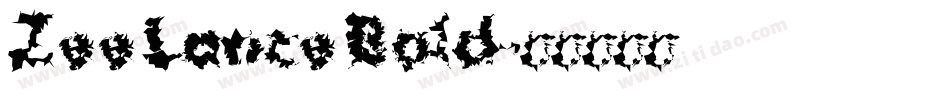 Zee Lance Bold字体转换
